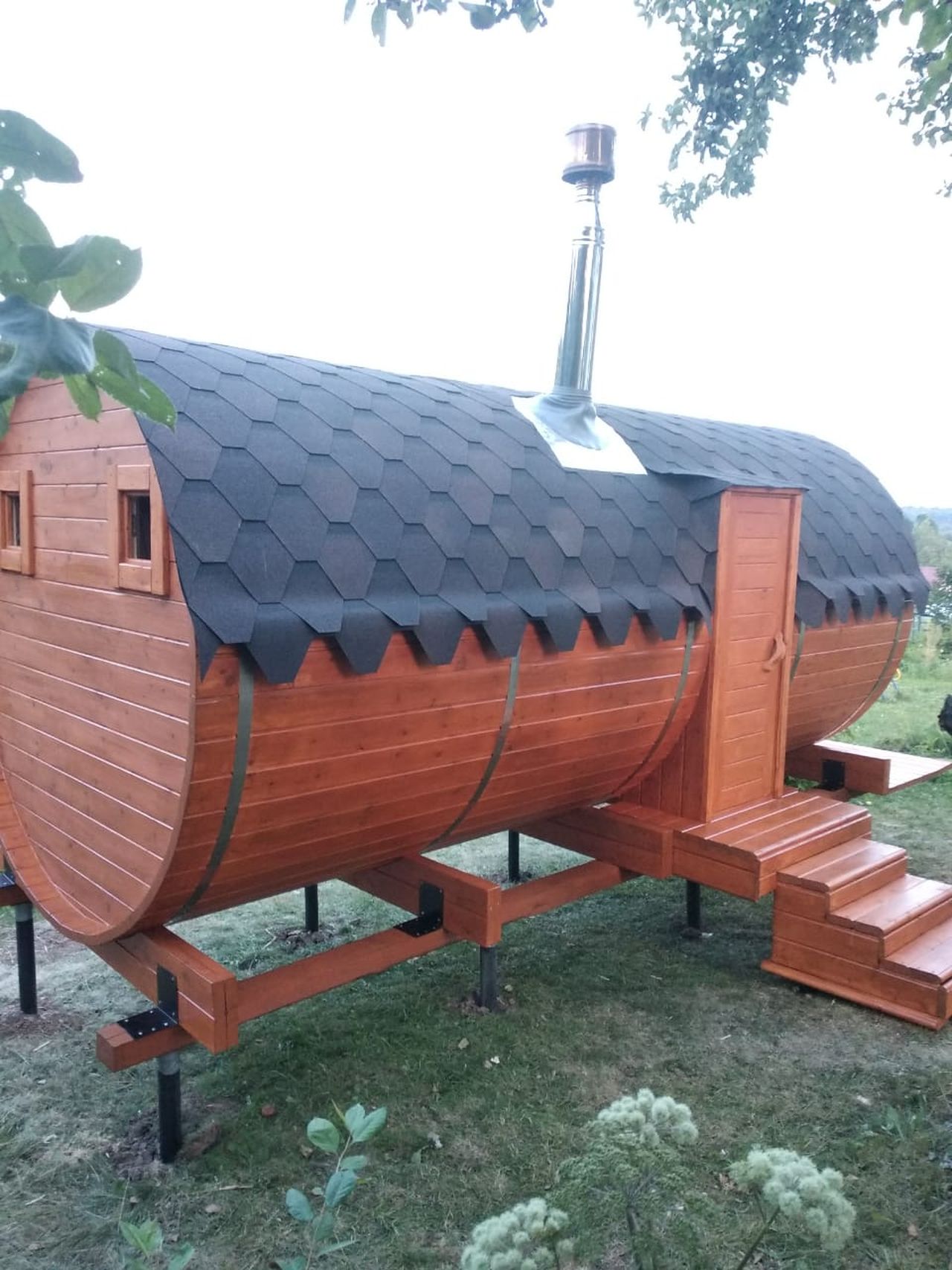 Фото готовых бань-бочек