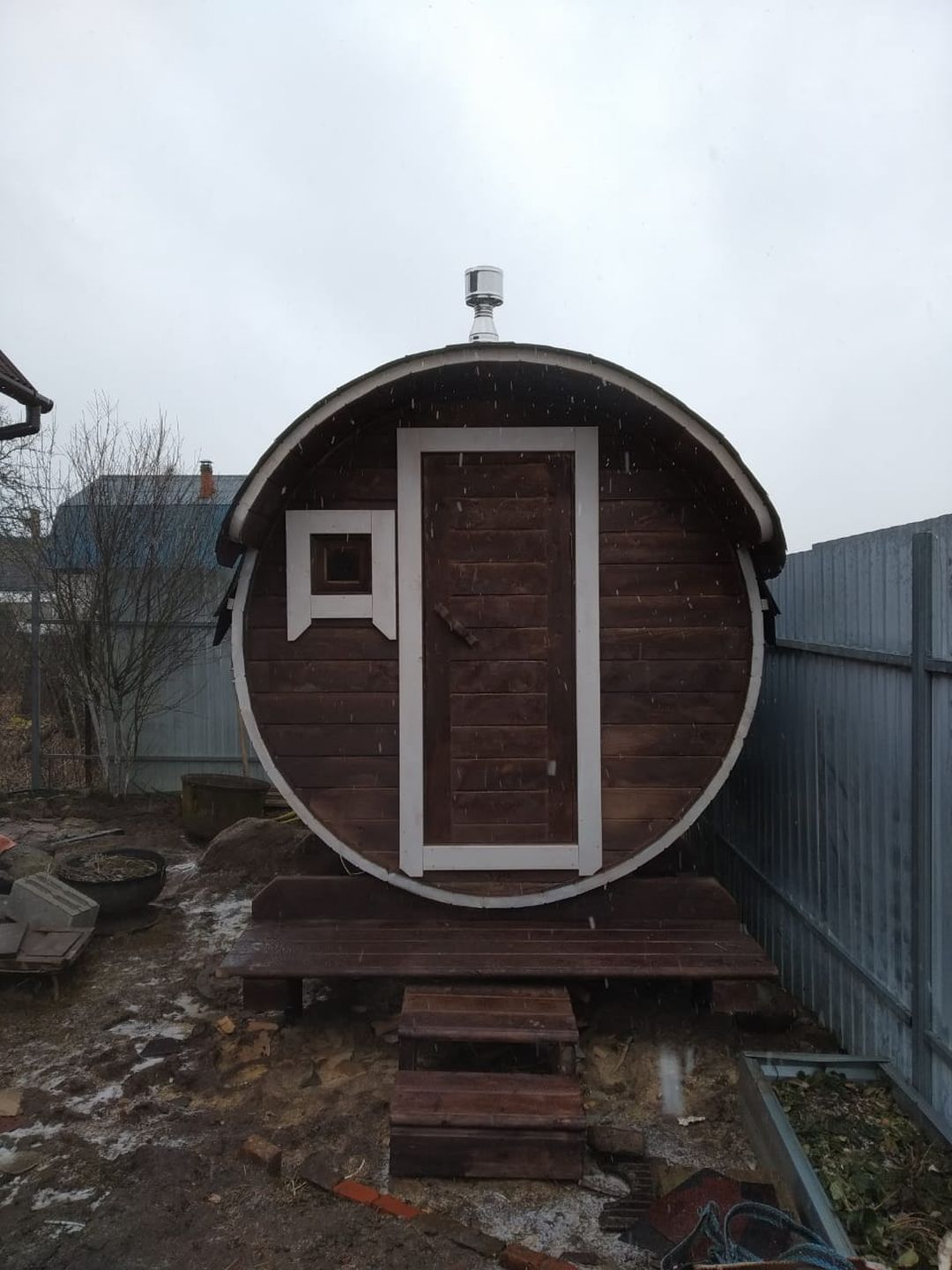 Фото готовых бань-бочек