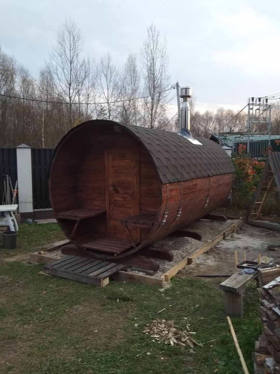 Фото готовых бань-бочек
