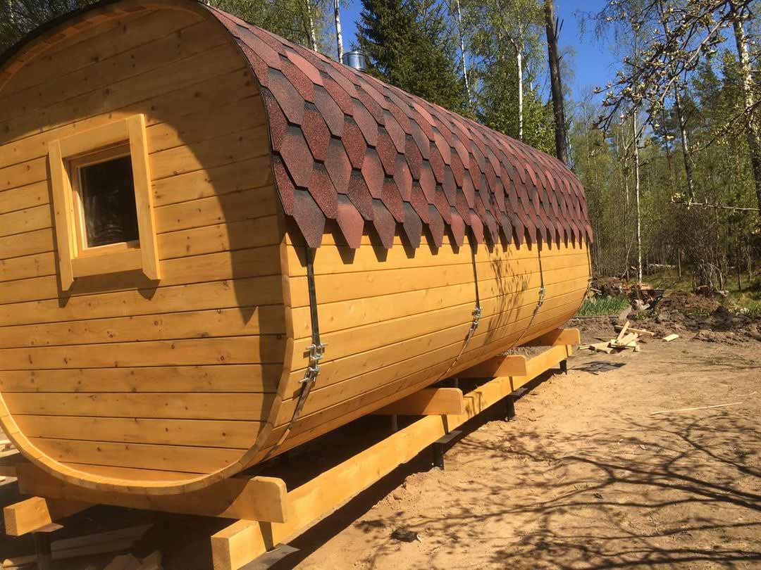 Фото готовых бань-бочек