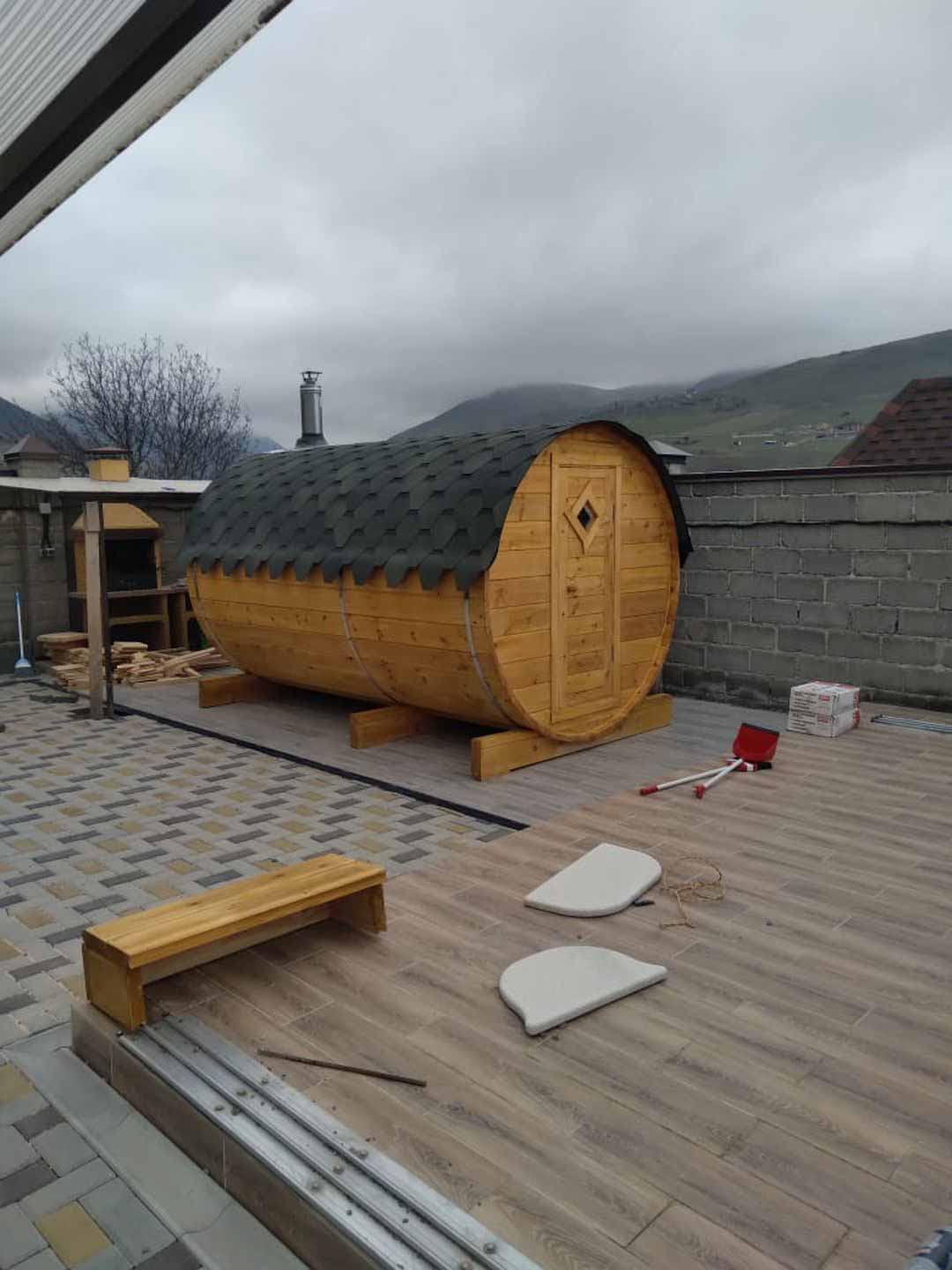 Фото готовых бань-бочек