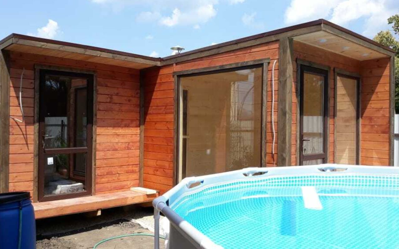 Готовый экодом НОВАЯ СКАНДИНАВИЯ С ПАЛУБОЙ