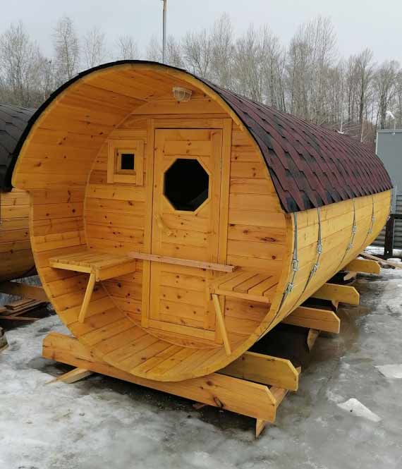 Готовая баня «Бочка»
